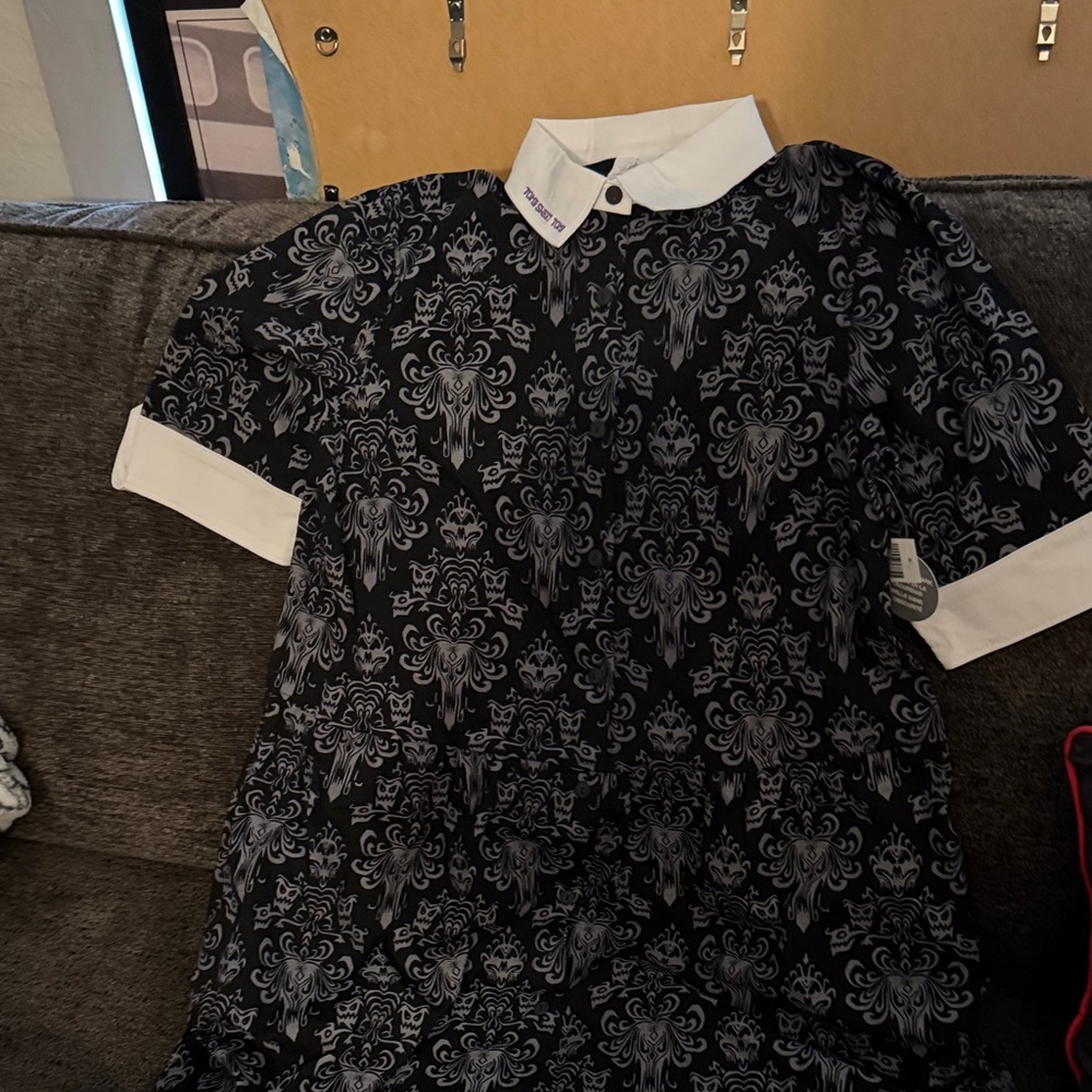 Disney Black and White Patterned Dress
